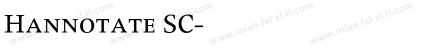 Hannotate SC字体转换